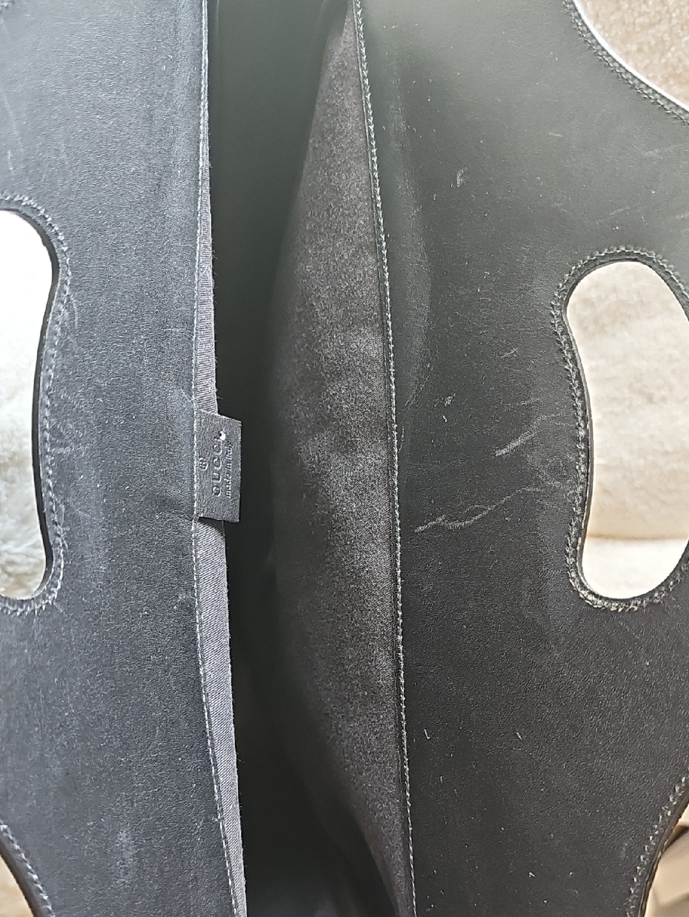 Gucci: Vintage Tote Bag: Suede & Leather - Picture 15 of 16